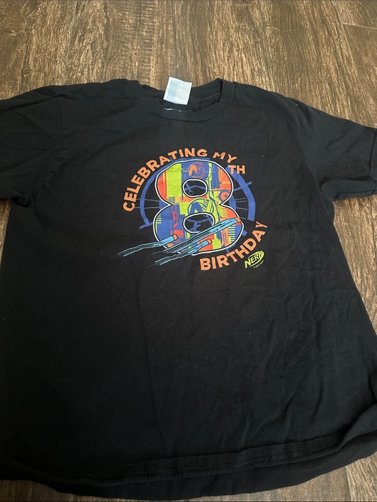 Gildan Other - Nerf Black Kids 'Celebrating My 8th Birthday' Graphic Tee